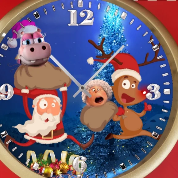 Run Run Rudolph clock - Picture 1 of 3